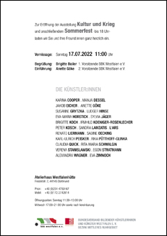 Kultur und Krieg 2022